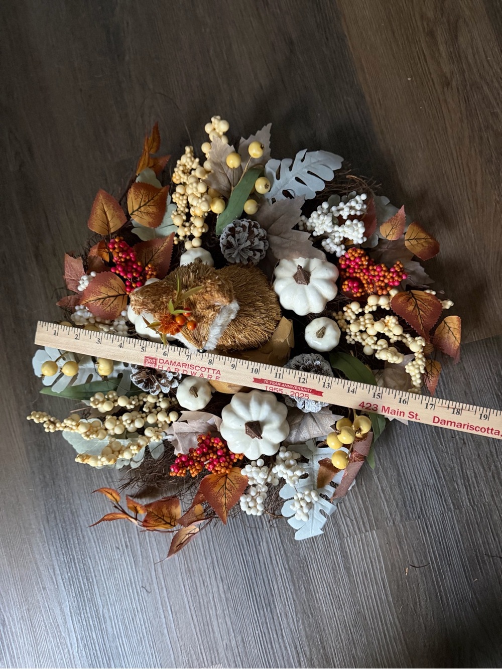 🦊 Autumn Sisal Fox & Wreath | For Centerpiece or Hang - Picture 7 of 15